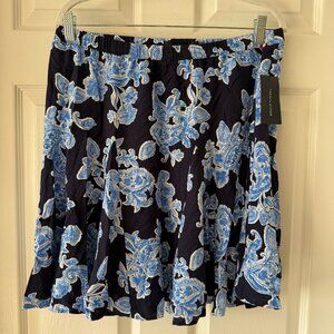 Tommy Hilfiger Mykonos Floral Skirt – Navy Blue – Size M – NWT